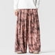 thumbnail image 1 of Ceisia Men Solid Color Multi Pocket Linen Workwear Pants Loose Wide Gift Leg Casual Trousers, 1 of 8
