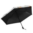 thumbnail image 5 of Tigers Face and Triangles Compact Sun Umbrella Windproof Travel Umbrellas for Rain Strong Portable UV Protection, 5 of 8