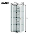thumbnail image 4 of Corner Storage Cabinet,Glass Door Wall Mounted Corner Cabinet with Featuring Four-tier Storage for Bathroom,Kitchen,White, 4 of 7