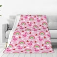 thumbnail image 1 of Balery Cute Flamingo Manta de Felpa Suave y Acogedora – Cobija de Franela Aterciopelada para Cama, Lavable y Cálida para Sofá, Mascotas, Transpirable-40"x30", 1 of 7