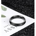 thumbnail image 2 of HSHDLDF 4mm 6mm 8mm 10mm Black Titanium Rings Wedding Band Matte Comfort Fit for Men Women, 2 of 6