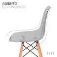 thumbnail image 2 of Sillas Eames Modernas Minimalistas Acrílico set 4 Piezas Negra Para Comedor Mirel Clear, 2 of 8