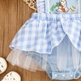 thumbnail image 5 of JUMEYU Baby Girl Romper Dressy Toddler Baby Girl Outfit Romper Jumpsuit Sleeveless Flared Overalls Kids Bell Bottoms 0 3 6 9 12 18 24 Months (Blue,12-18 Months), 5 of 6