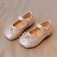 thumbnail image 2 of Generic Girls Casual Shoes Thick Sole Round Toe Buckle Dress Shoes Dance Stage Shoes Children Bowknot Girl Fall Boots Size 11, 2 of 4