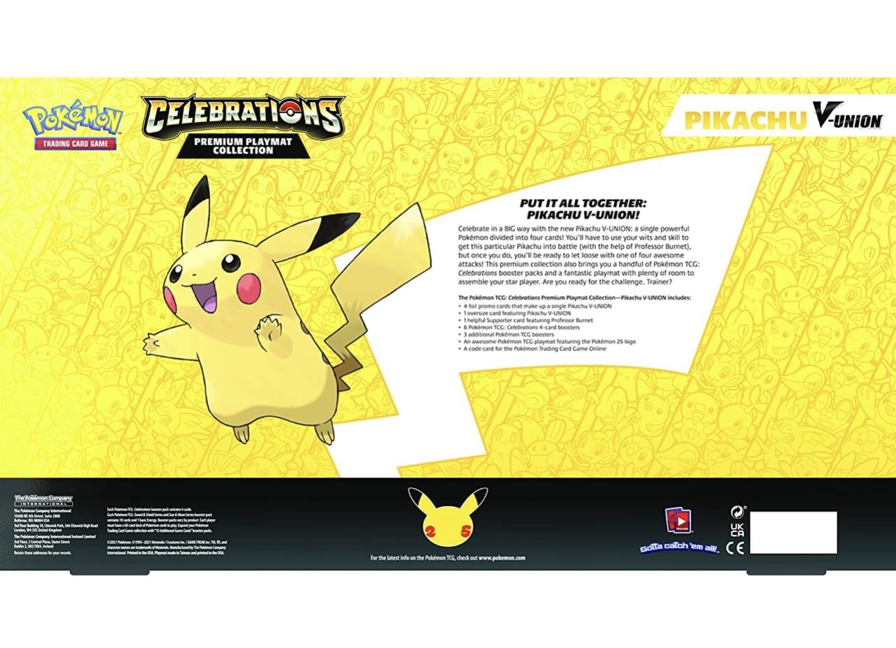 pokemon pikachu v union playmat