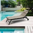 thumbnail image 3 of 2 Pack Khaki Outdoor Chaise Lounge Cushion Replacement, Weather Resistant Patio Furniture Seat Cushion for Outdoor Lounge Chair, 3 of 8