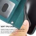 thumbnail image 6 of Nalacover Wallet Case for iPhone 14, PU Leather Detachable Shoulder Strap Lanyard Crossbody Wrist Strap Handbag Flip Cover with Card Slots Magnetic Kickstand Shockproof Case, Darkgreen, 6 of 10