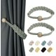 thumbnail image 1 of Curtain Tiebacks Magnetic Woven Curtain Holdback Drapery Tie-Back (Silver Grey -2Pack), 1 of 5