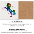 thumbnail image 2 of GZHJMY Rainbow Galaxy Unicorn Printed Square Ceramic Coaster for Drinks with Cork Base for Coffee Cups, Place Mats for Home Decor, 6 Pcs, 2 of 4