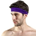 thumbnail image 2 of Summer Sales LSONABXA Saving $5 Purple Heardband for Men Running Headband Adjustable Sports Headbands Wicking Workout Headbands Men Headscarf for Men, 2 of 4