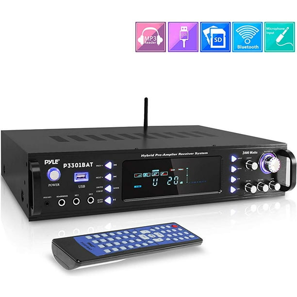 Wireless Bluetooth Home Stereo Amplifier Hybrid MultiChannel 3000