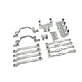 thumbnail image 5 of Almencla 1/16 RC Upgrades Kit Front and Rear Shock Metal Chassis Link Rods Steering Servo Mount for Model Truck DIY Modified argent, 5 of 7