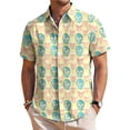 thumbnail image 2 of adaychics Hawaiian Skull Shirts for Men Floral Short Sleeve Lapel Beach Shirts Summer Clothes Trendy Tops for Streetwear, 2 of 8