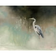 thumbnail image 3 of Purinton, Julia 24x20 Black Modern Framed Museum Art Print Titled - Peaceful Egret Teal, 3 of 5
