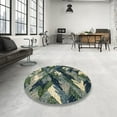thumbnail image 4 of Ahgly Company Machine Washable Indoor Rectangle Abstract Dark Slate Gray Green Area Rugs, 6' x 9', 4 of 7