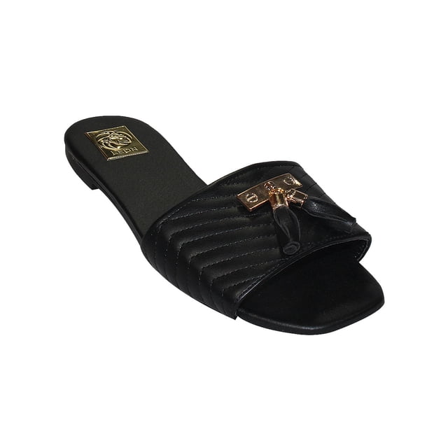 SANDALIAS DE PISO LEON MUJER NEGRO TEXTIL 1629 LEON 1629p
