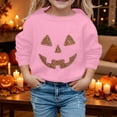 thumbnail image 2 of NordicNest Girls Halloween Print Long Sleeve Sweatshirt Pullover Lined Casual Top Camisole Girls Halloween, 2 of 5