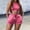 Pink, variant on WEIee Gym Outfits for Women Set Workout Outfit Crew Neck Sleeveless Solid Color Top Elastic High Waist Shorts Tracksuit Suit Casual Fitness Athletic Sportswear Black L