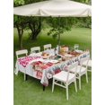 thumbnail image 3 of Outdoor Tablecloth with Umbrella Hole and Zipper, Christmas Cats Rectangle Table Cloth 52x70 Inch Waterproof Tablecloth, XmasTree Winter Gifts Floral Grey Wooden Picnic Table Cover for Patio Camping, 3 of 7