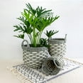 thumbnail image 3 of CoSoTower 3-Pack Stackable Hand Woven Wicker Storage and Laundry Basket with Handles, 3 of 7
