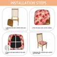 thumbnail image 4 of Strawberry Plants Fruit Seat Covers for Dining Room Chairs Set Of 4,Stretch Printed Washable Chair Seat Cover with Elastic Ties and Button,Removable Waterproof Couch Cushion Covers, 4 of 6