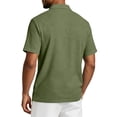 thumbnail image 6 of Hearthz Linen Men Polo Shirts Moisture Wicking Raglan Men Short Sleeve Shirt Color Block Soft Breathable Mens Golf Polo Shirts, 6 of 8