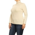 thumbnail image 4 of Women's Plus Size Long Sleeve Turtleneck Sweater Tops(Pack of 2), 4 of 5