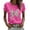 A#Hot Pink902, variant on Puliio Womens Butterfly Ribbon Print T Shirt Short Sleeve Casual Awareness Summer Daily Tee