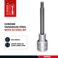 thumbnail image 2 of Teng Tools M12 1/2 Inch Drive Ribe Multi Spline Chrome Vanadium Socket | Mechanic Tool | Hand Tool - M122712-C, 2 of 7