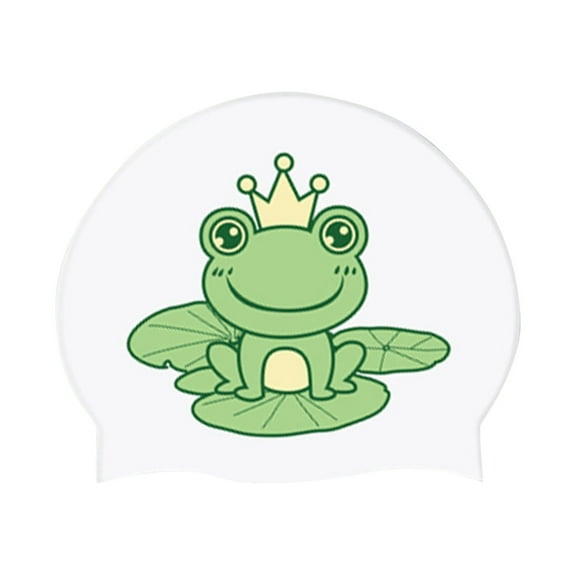 MEZZALL Boys Girls Swimming Non- Constricting Fashionable And Cute Swimming Pool Swimming Caps Cartoon Children Silicone Caps (5Y 12Y) Toddler Beachwear Birthday / 5-12