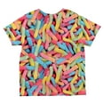 thumbnail image 2 of Halloween Sour Gummy Worms All Over Toddler T Shirt Multi 4T, 2 of 2