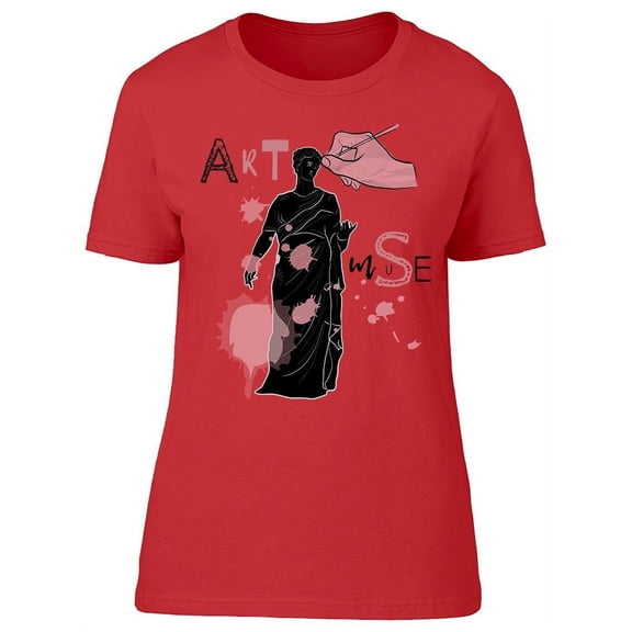Art, Muse And A Sculpture T-Shirt Women -Image by Shutterstock, Female Large