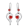 thumbnail image 2 of Boucles d'Oreilles Élégantes Pendantes pour Femmes en Acier Inoxydable Rondes, 2 of 5
