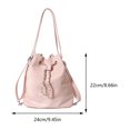 thumbnail image 2 of Bolso Hobo Elegante para Mujer Tipo Cubo Con Cordón PU Fiesta Y, 2 of 9