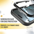 thumbnail image 5 of iPhone 16 Pro Defender 3-Pack - Black / Orange, Black, Black / Blue, 5 of 7