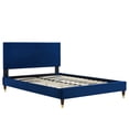 thumbnail image 5 of Modway Yasmine Channel Tufted Performance Velvet Full Platform Bed in Navy, 5 of 8