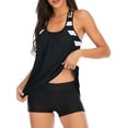 thumbnail image 5 of Tankini Swimsuits for Women Tops With Shorts Women Bathing Suits Black-White Thick Stripes M, 5 of 8