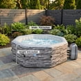 thumbnail image 3 of Avenli Vermont 3-5 Person Inflatable Hot Tub Spa + Cover, Gray Brick Pattern, Rapid Heating up to 104°F, 120 Water Jets, 211 gal, Octagon, 3 of 13