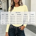 thumbnail image 3 of BLVB Womens Long Sleeve Basic Shirt Crew Neck Ruched Fitted Fall Tops Soft Stretch Undershirts Base Layer Clothing(Yellow,X-Large), 3 of 9