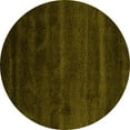 thumbnail image 1 of Ahgly Company Machine Washable Indoor Round Abstract Yellow Contemporary Area Rugs, 6' Round, 1 of 4