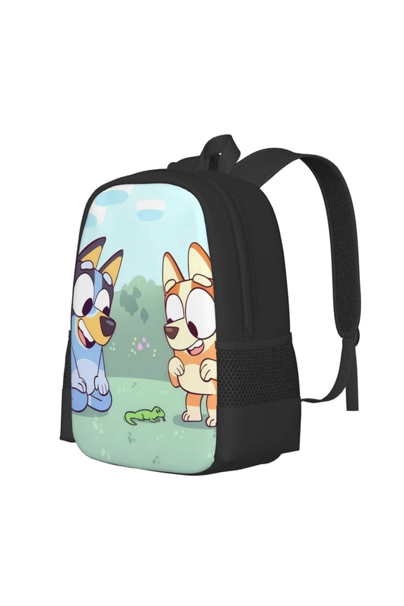 Bluey Pattern Student Backpack School backpack Large Capacity Durable and Ergonomic Backpack with Laptop Compartment and Multiple Pockets