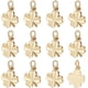 thumbnail image 1 of 40 piezas de dijes de trébol de cuatro hojas de dos colores, chapados en oro de 18 quilates y platino, para el Día de San Patricio, para la buena suerte, para hacer joyas., 1 of 9