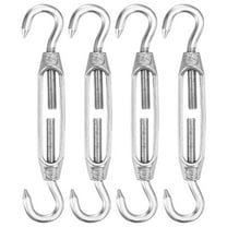 Uxcell 4-Pack Turnbuckle Hook and Hook, M4 Stainless Steel Heavy Turnbuckles Wire Rope Tension Adjustable Tension