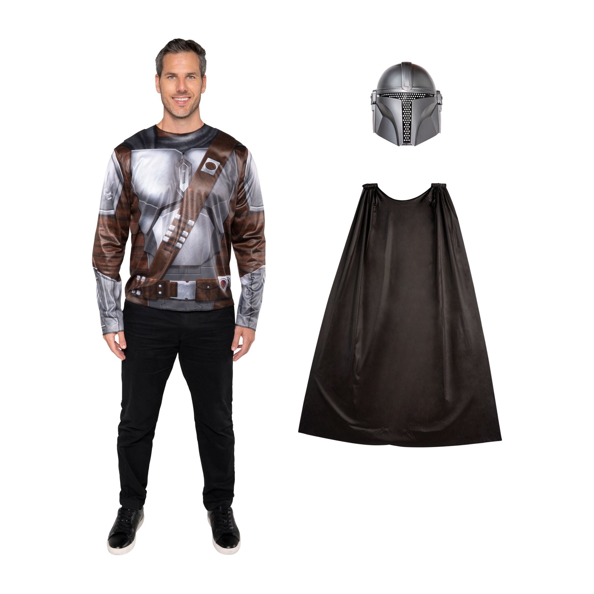 Star War's the Mandalorian Halloween Costume for Adult Men's Size L/XL (36/42), by Jazwares