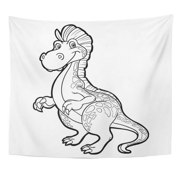 Download Zealgned Green Activity Black Outline Coloring Book Dinosaur Colorful Dino Wall Art Hanging Tapestry Home Decor For Living Room Bedroom Dorm 60x80 Inch Walmart Com Walmart Com