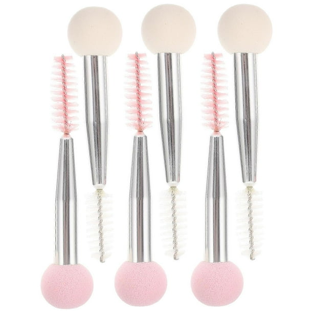 6pcs Dual-ended Makeup Brushes Sponge Makeup Brushes Eyebrow Eyelash Brushes