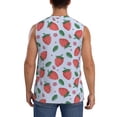 thumbnail image 4 of Balery Strawberries Men's Sleeveless Muscle Shirts Workout Tank Top, Moisture Wicking, Odor Protection-XX-Large, 4 of 8