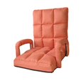 thumbnail image 2 of Silla de juego de piso,Asientos de estadio anchos con respaldo para adultos,Sillas blanqueadoras ajustables con respaldo y cojín.,6 Posiciones Reclinables Comodidad para Naranja amarillo, 2 of 8