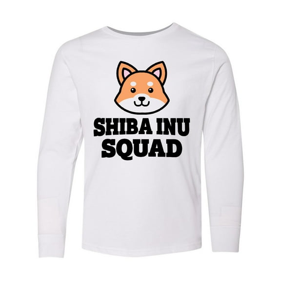 Inktastic Dog Shiba Inu Squad Long Sleeve Youth T-Shirt