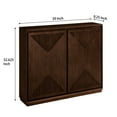 thumbnail image 5 of Tcbosik Small Storage Cabinet, Farmhouse Sideboard Buffet with 2 Doors, Modern Accent Cabinet, Coffee Bar Cabinet for Kitchen, Living Room, Dining Room, Dark Walnut, 5 of 10